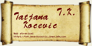 Tatjana Kočević vizit kartica
